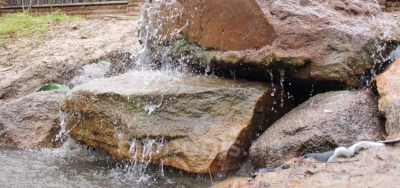 Устройство водопада в пруду с.Гореничи 2016